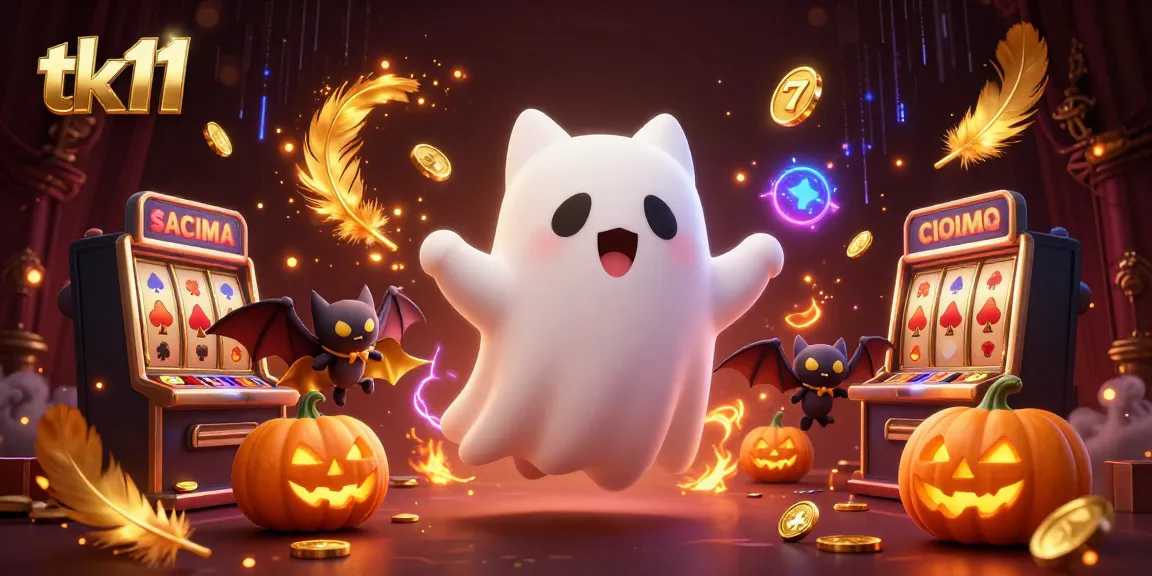 Engage in thrilling gameplay at tk11 with colorful ghosts and animated gaming elements.