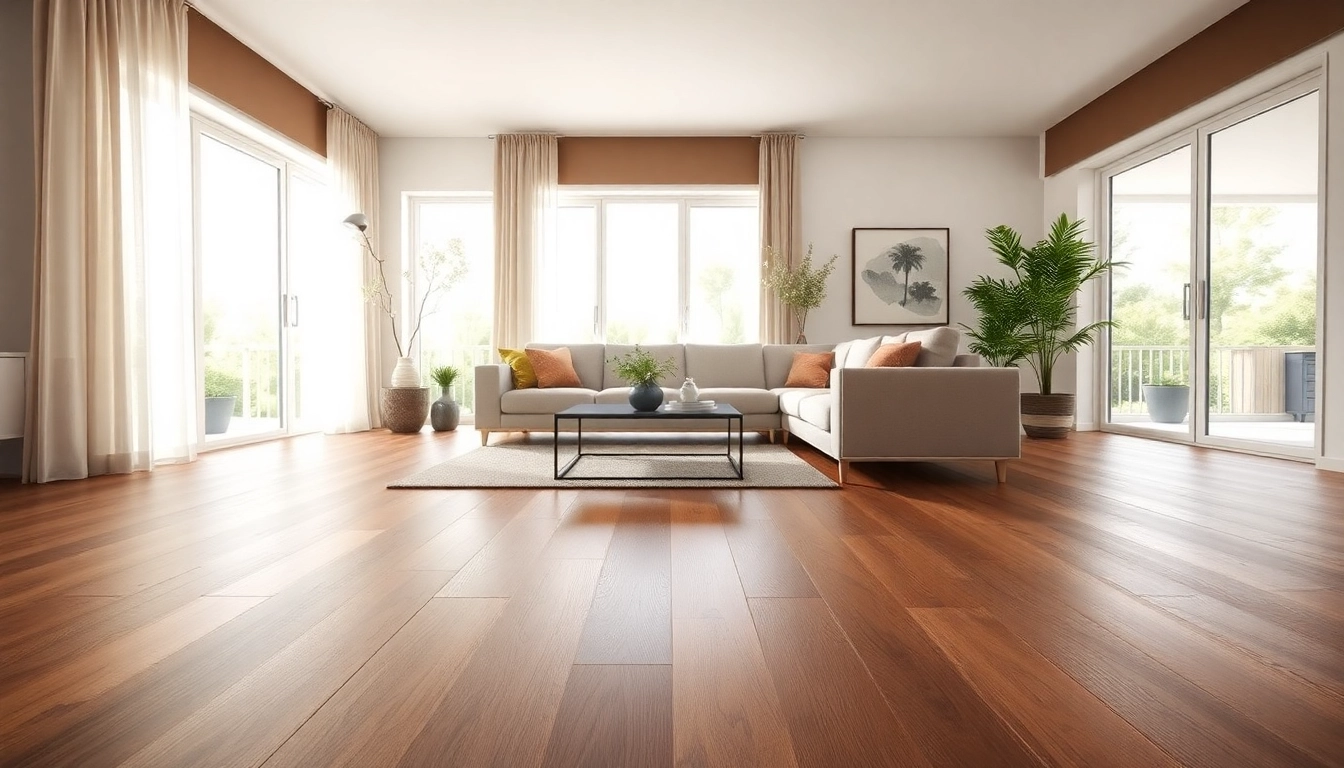 Install flexible vinyl plank flooring in a modern living space with natural light.