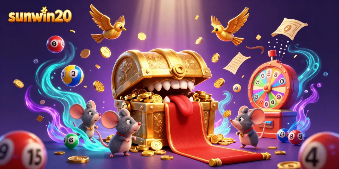 Watch the sunwin20 treasure chest lure adventurer mice among dynamic lottery game elements.