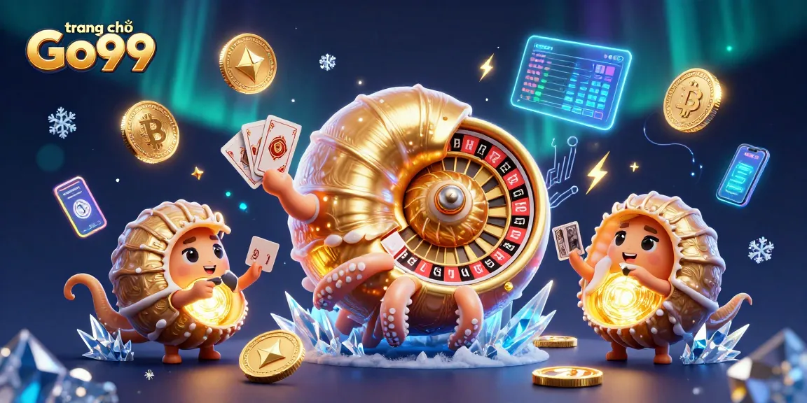 Experience the excitement at trang chủ Go99 with vibrant 3D casino illustrations showcasing dynamic game elements.