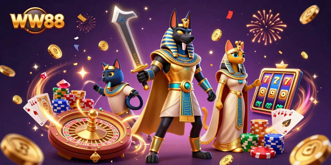 Experience the magic of WW88 with dynamic gaming elements and an Egyptian theme.