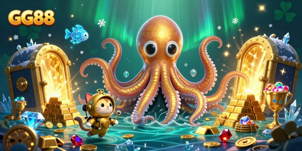Play exciting games at GG88 with the kraken and lucky diving cat in action.