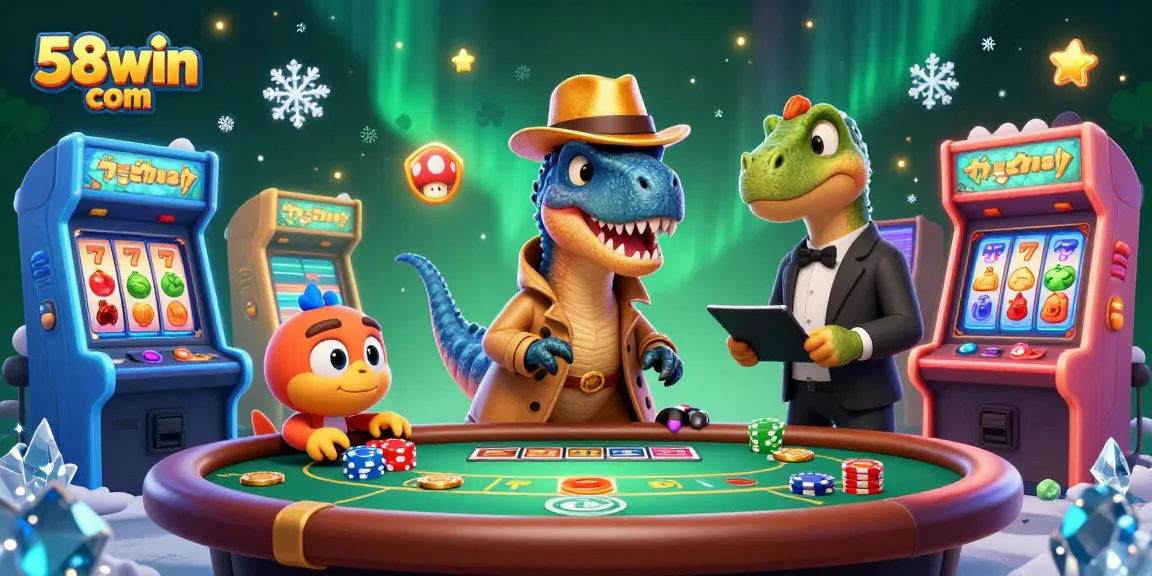 Join the action at 58win com as a velociraptor card counter navigates the blackjack table!