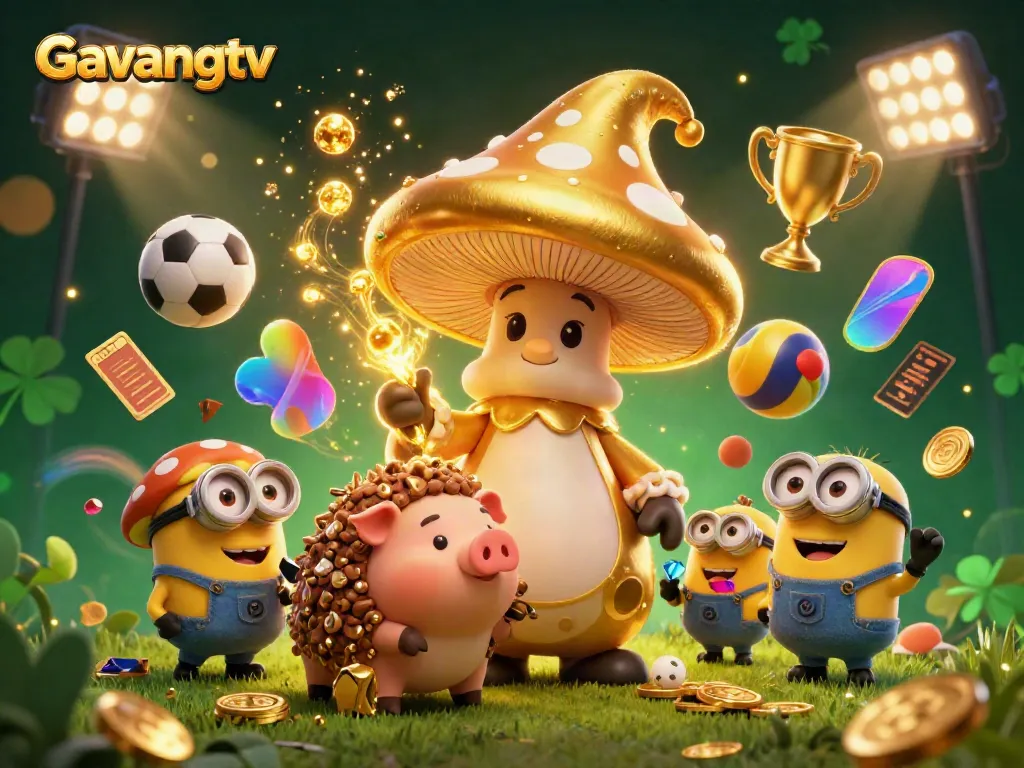 Experience thrilling sports action with Gavangtv, featuring vibrant 3D characters and dynamic betting elements.