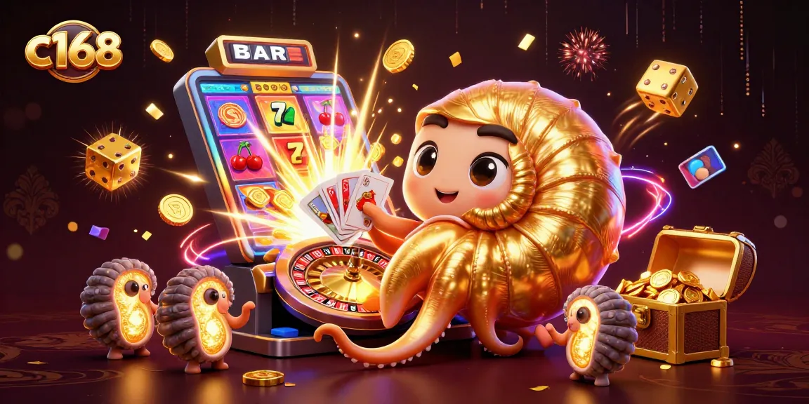 c168 captivates gamblers with a 3D illustration featuring a giant nautilus roulette wheel and dynamic jackpot elements